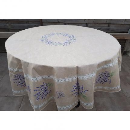 Valensole nappe ronde beige