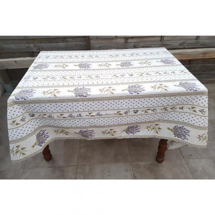 Nappe rectangulaire jaune et beige Camargue