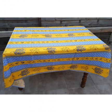 Nappe rectangulaire jaune et bleu Camargue