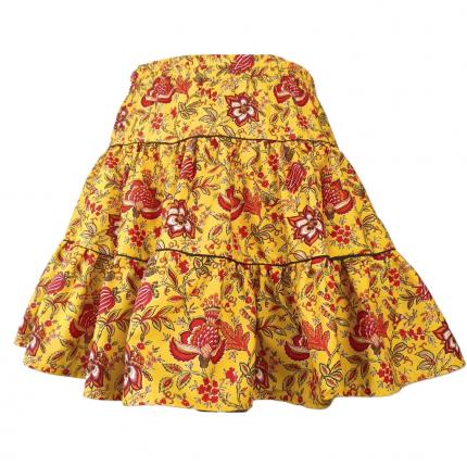 Jupe provençale enfant jaune